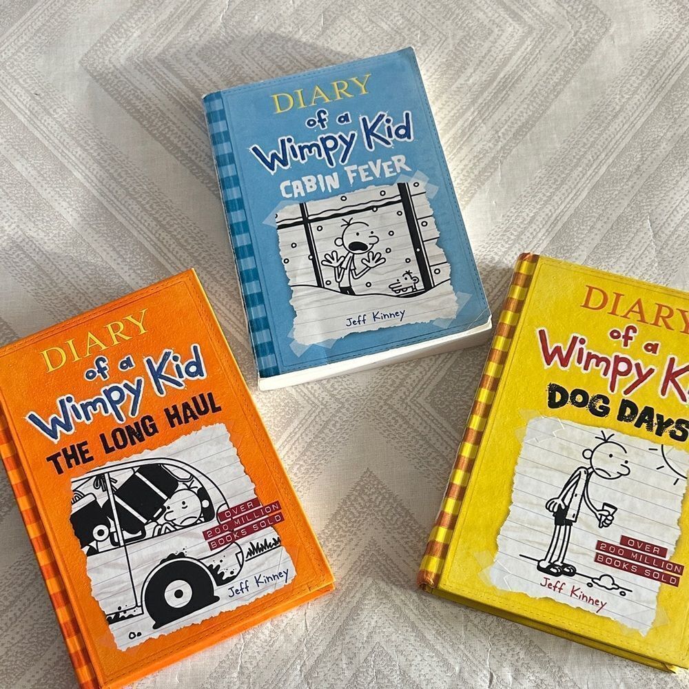 Diary of a Wimpy Kid (3) Book Set (2) Hardcover (1) Softcover